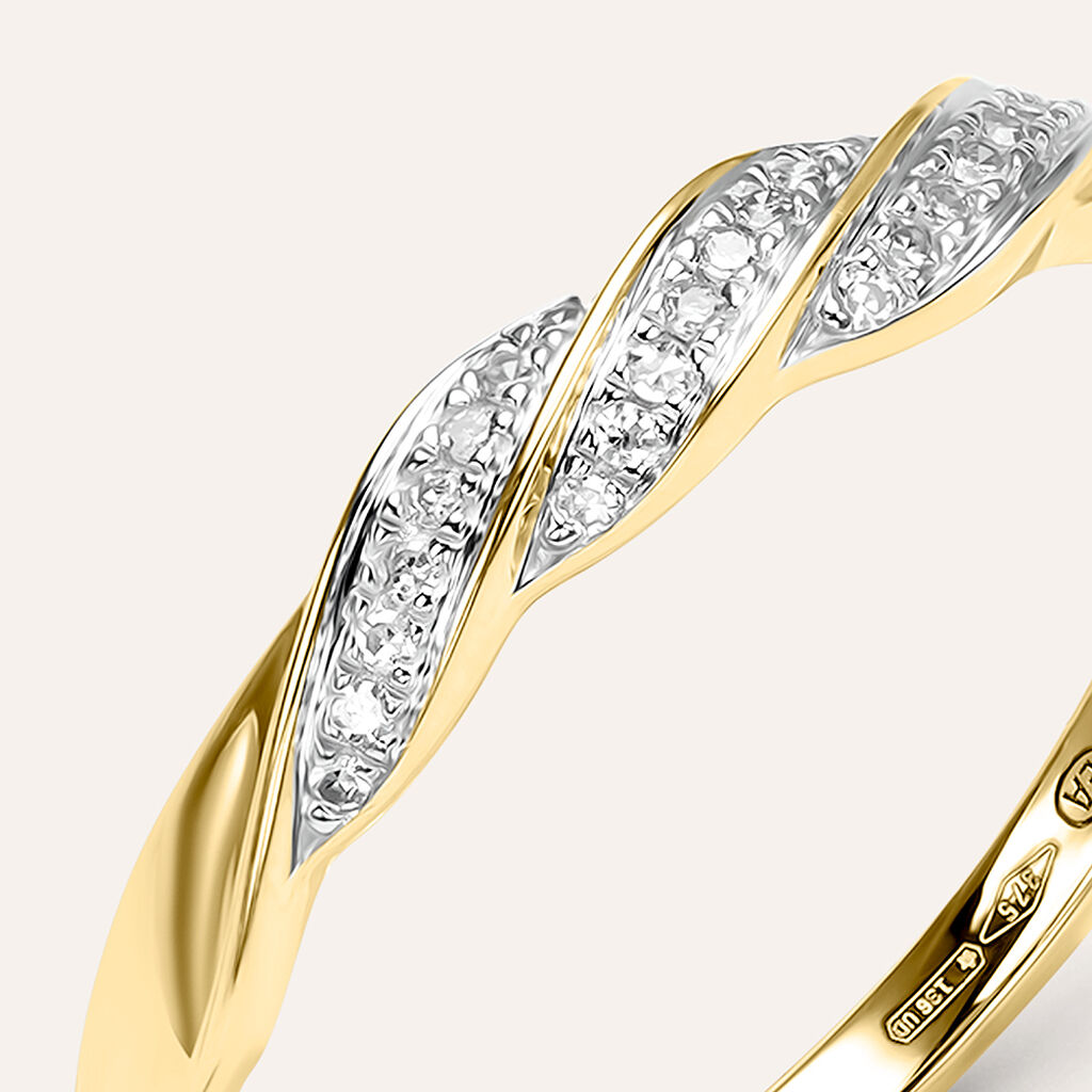 Anello Sophia Oro Giallo E Diamante