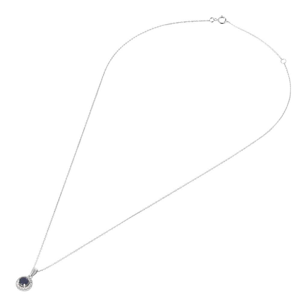 Collana Punto Luce Charlotte Oro Bianco Zaffiro Diamante - Collane Punto Luce Donna | Stroili