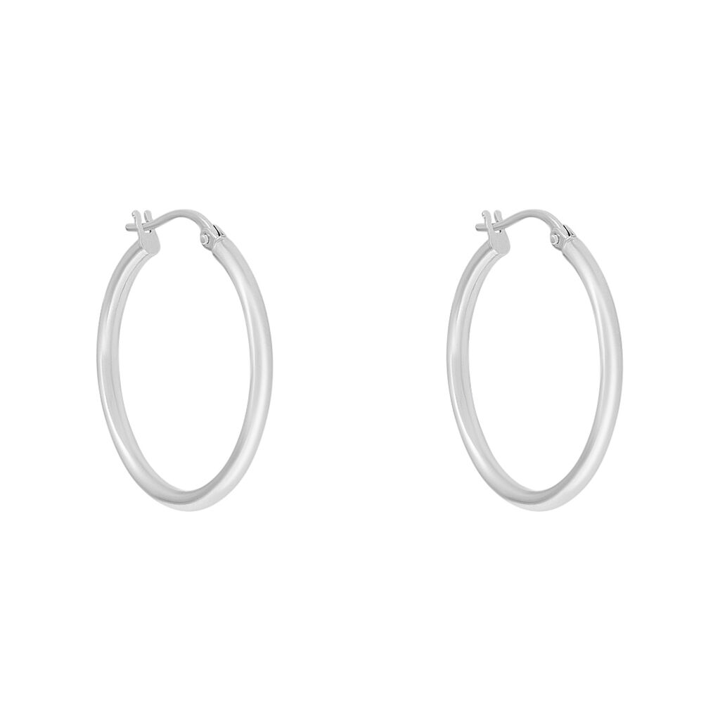Orecchini A Cerchio Toujours Oro Bianco - Orecchini a Cerchio Donna | Stroili