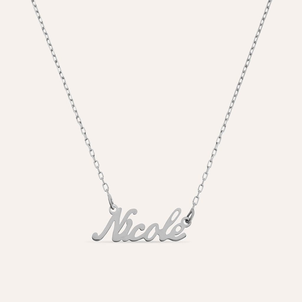 Collana Nicole Gold Names Oro Bianco