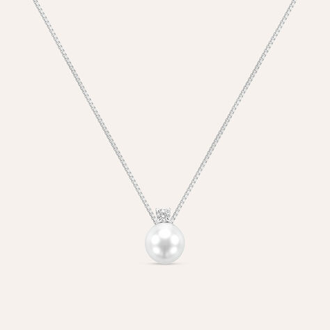 Collana Silver Pearls Argento Rodiato Perla sintentica Cubic Zirconia - Collane Donna | Stroili