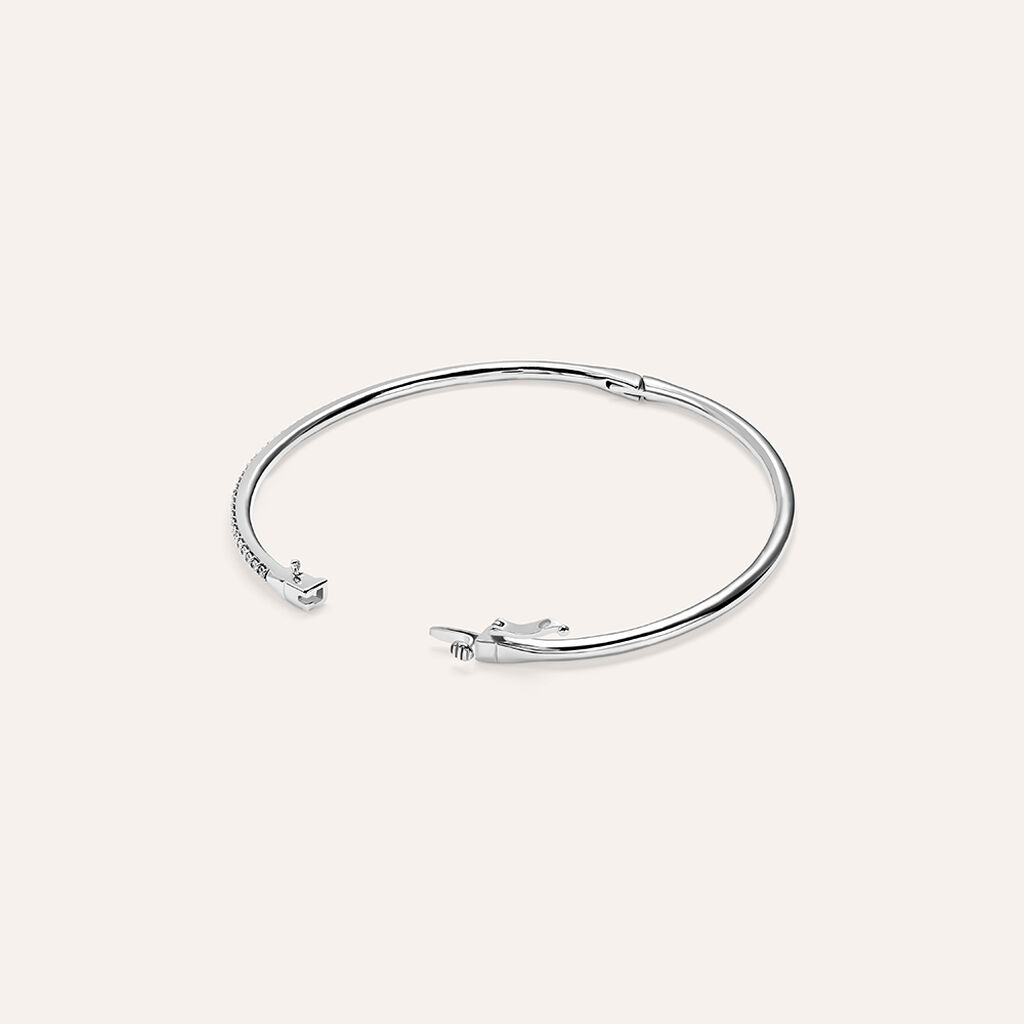 Bangle Diamade Oro Bianco Diamante - Bracciali Donna | Stroili
