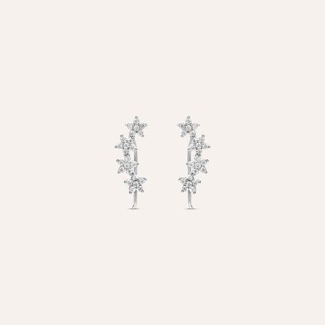 Orecchini Lobo Silver Elegance Argento Rodiato Cubic Zirconia - Orecchini a Lobo Donna | Stroili