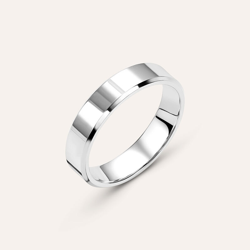 Fede Classica 4.5 mm Oro Bianco - Anelli con Incisione Uomo | Stroili