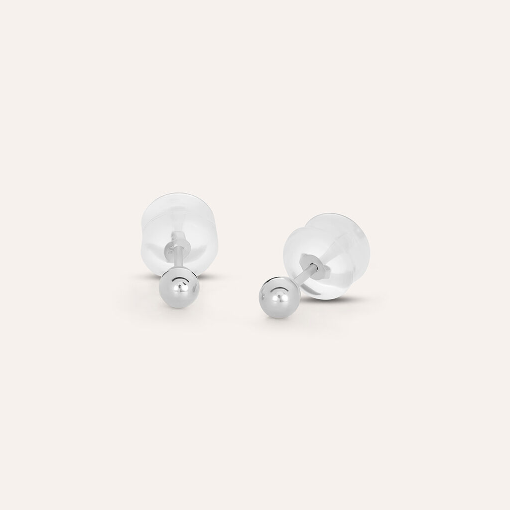 Orecchini Lobo Bon Ton Oro Bianco