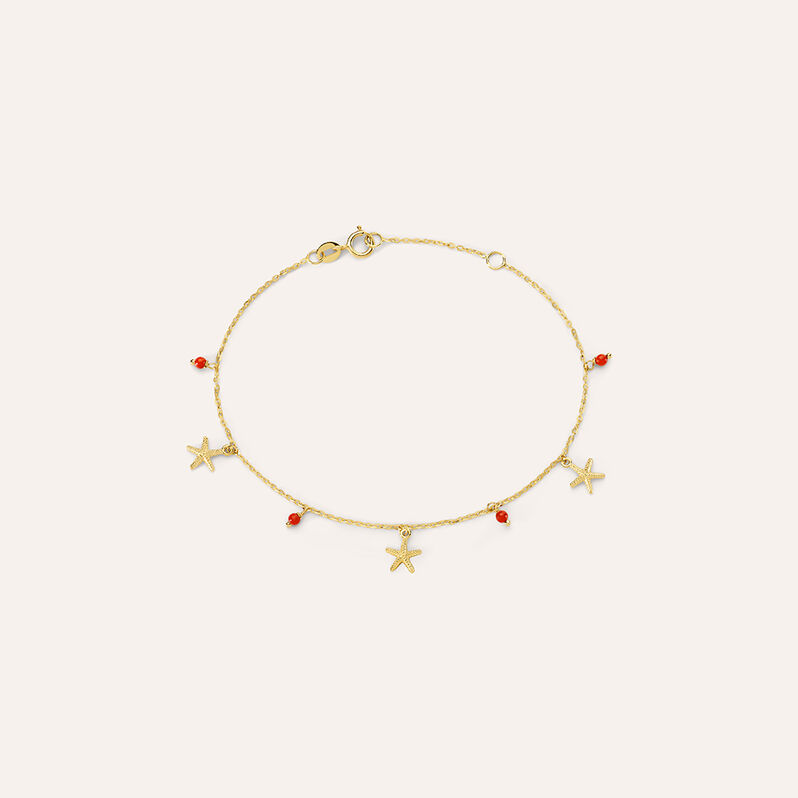 Bracciale Beverly Oro Giallo Corallo - Bracciali Amicizia Donna | Stroili