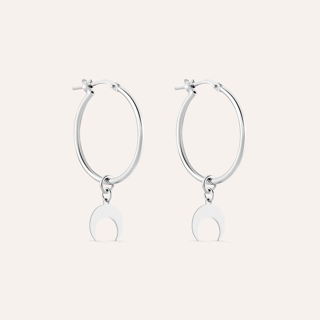 Orecchini A Cerchio Silver Collection Argento Rodiato