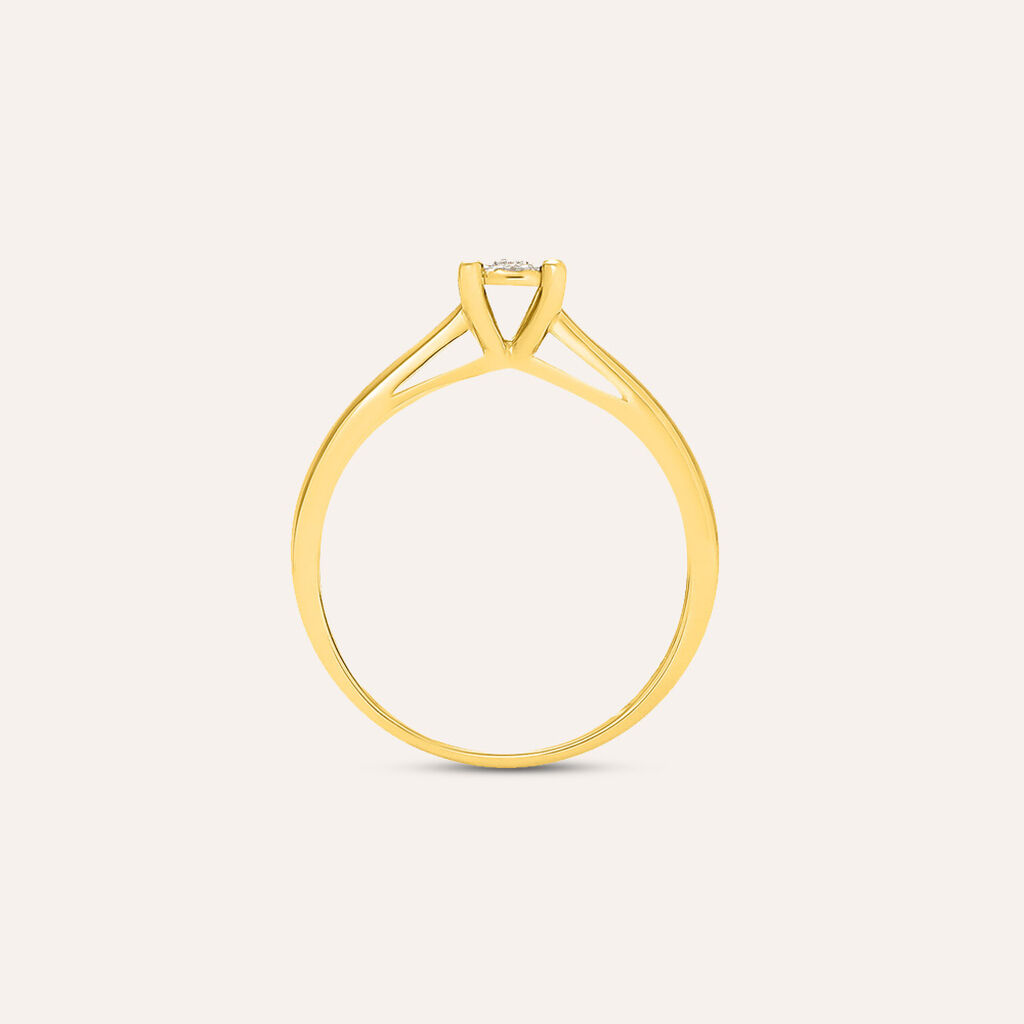 Anello Solitario Sophia Oro Giallo Diamante - Anelli con Pietre Donna | Stroili