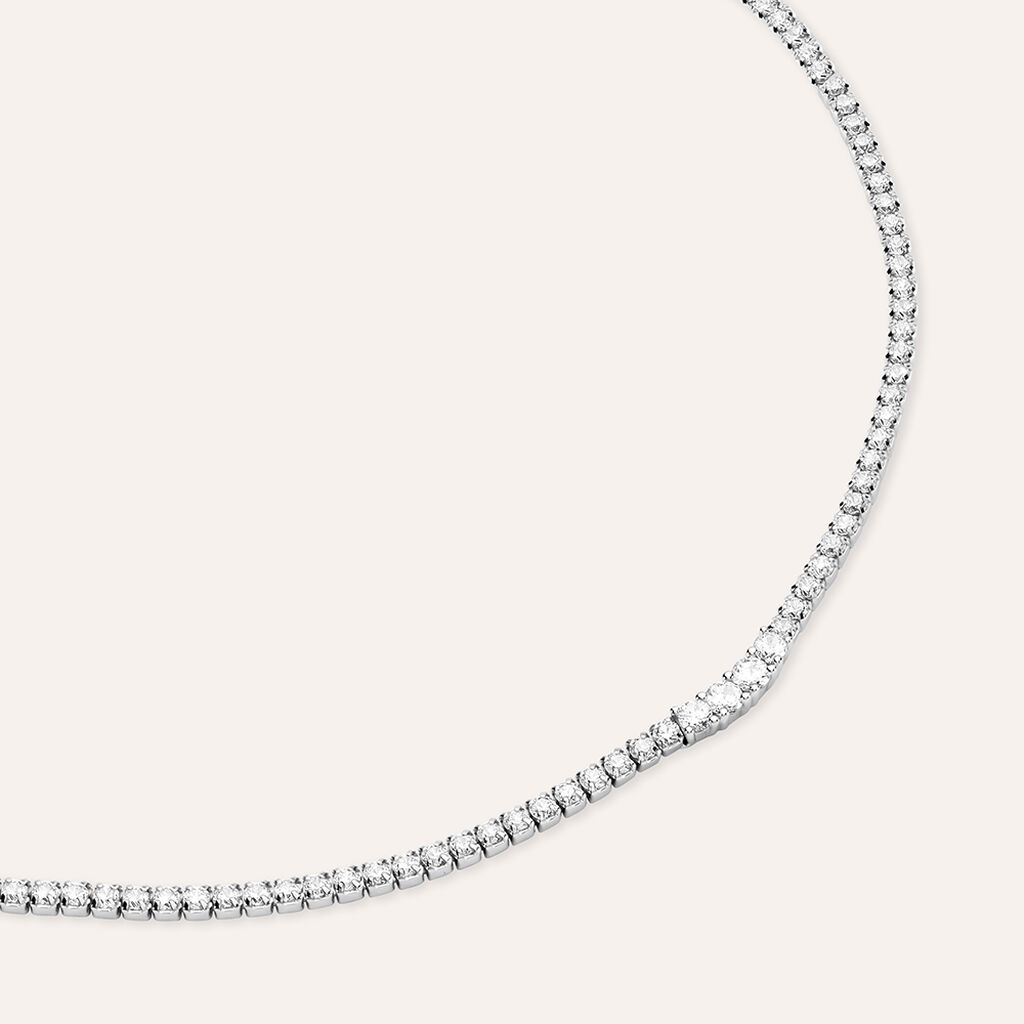 Collana Tennis Silver Elegance Argento Rodiato Cubic Zirconia