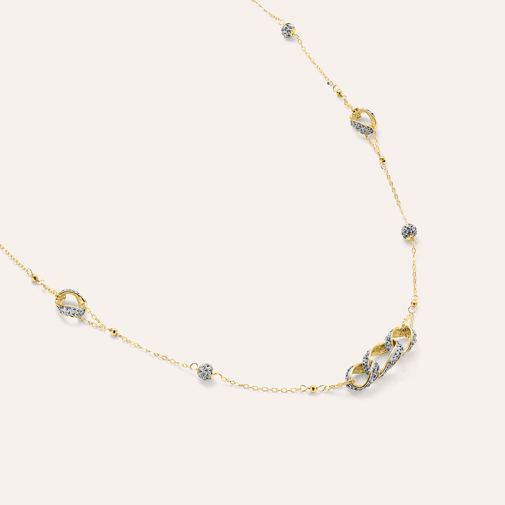 Collana Christelle Oro Giallo Cristallo - Collane Donna | Stroili