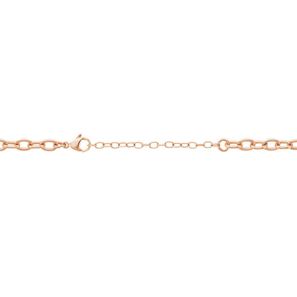 Collana in acciaio rosato e strass con pendente Quadrifoglio - Collane Donna | Stroili