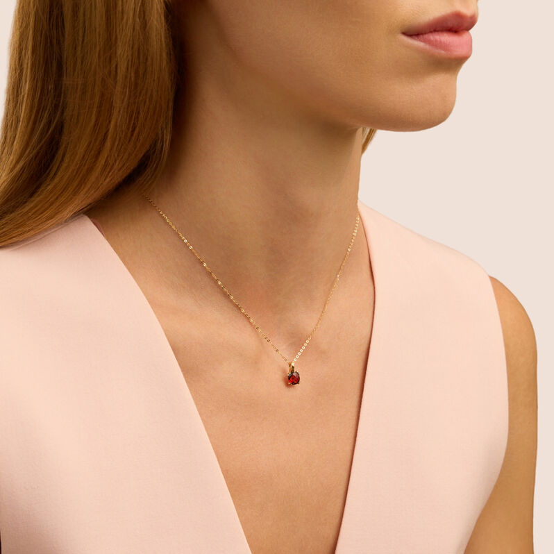 Collana Amélie Oro Giallo Granato Mozambico - Collane Donna | Stroili