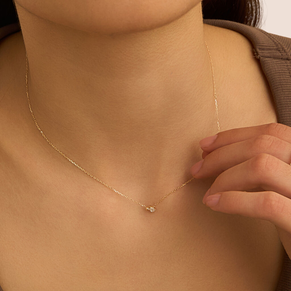 Collana Diamade Glam Oro Giallo Diamante Lab-Grown