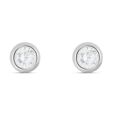 Orecchini Lobo Punto Luce Claire Oro Bianco Cubic Zirconia
