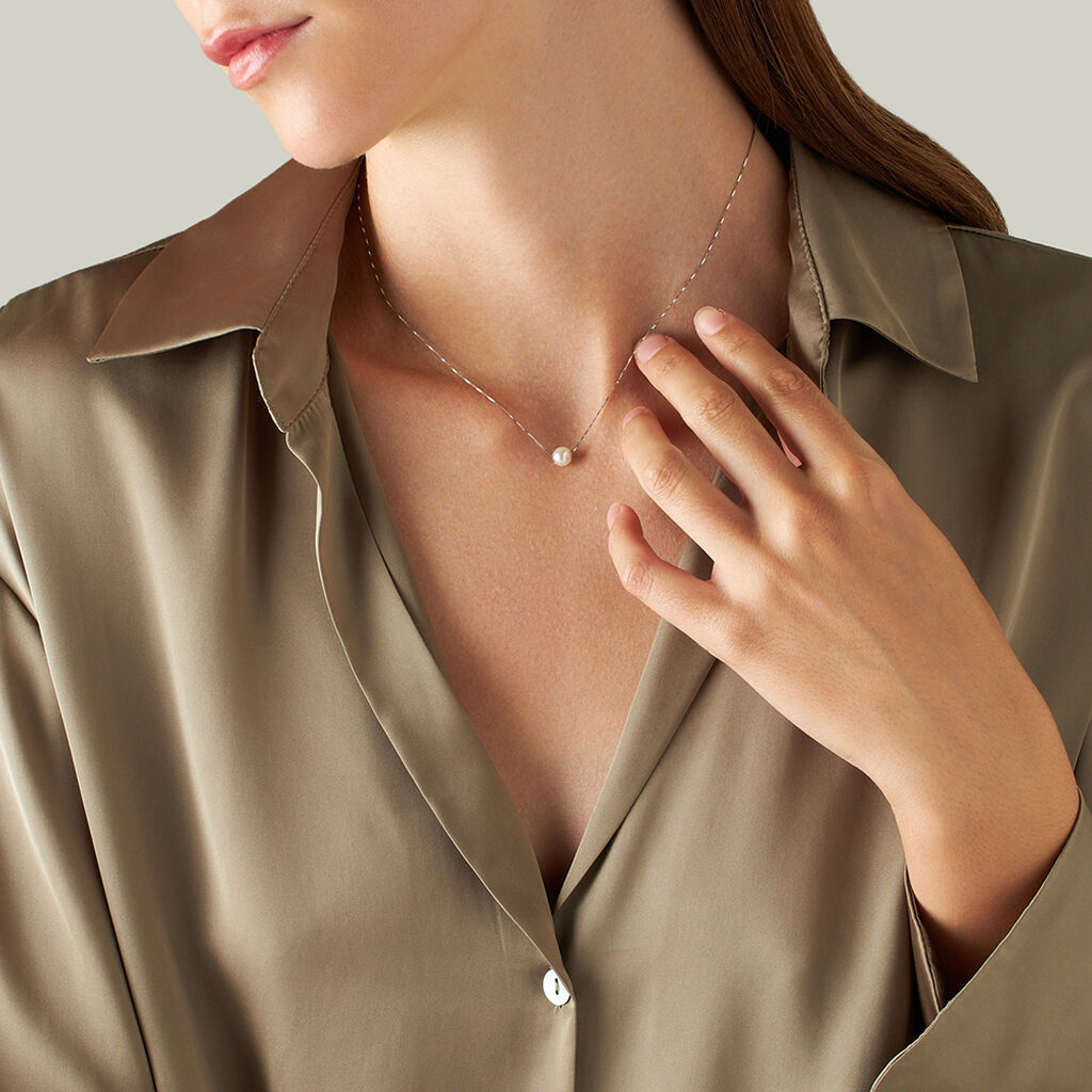 Collana Gabrielle Oro Bianco - Collane Donna | Stroili