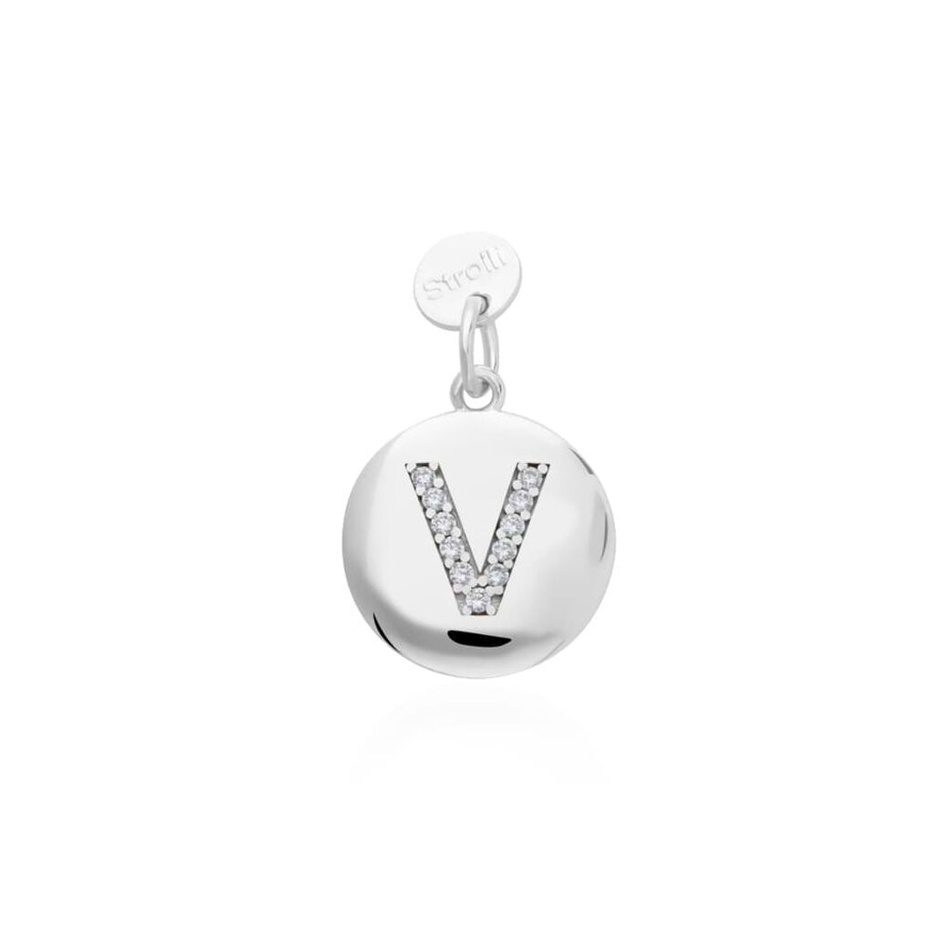 Pendente Love Beats Argento Rodiato Cubic Zirconia - Ciondoli con Incisione Donna | Stroili