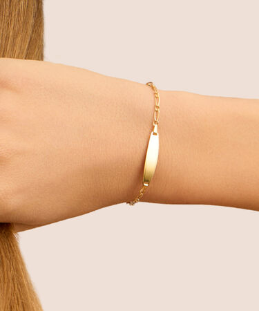 Bracciale Con Targhetta Holy Oro Giallo