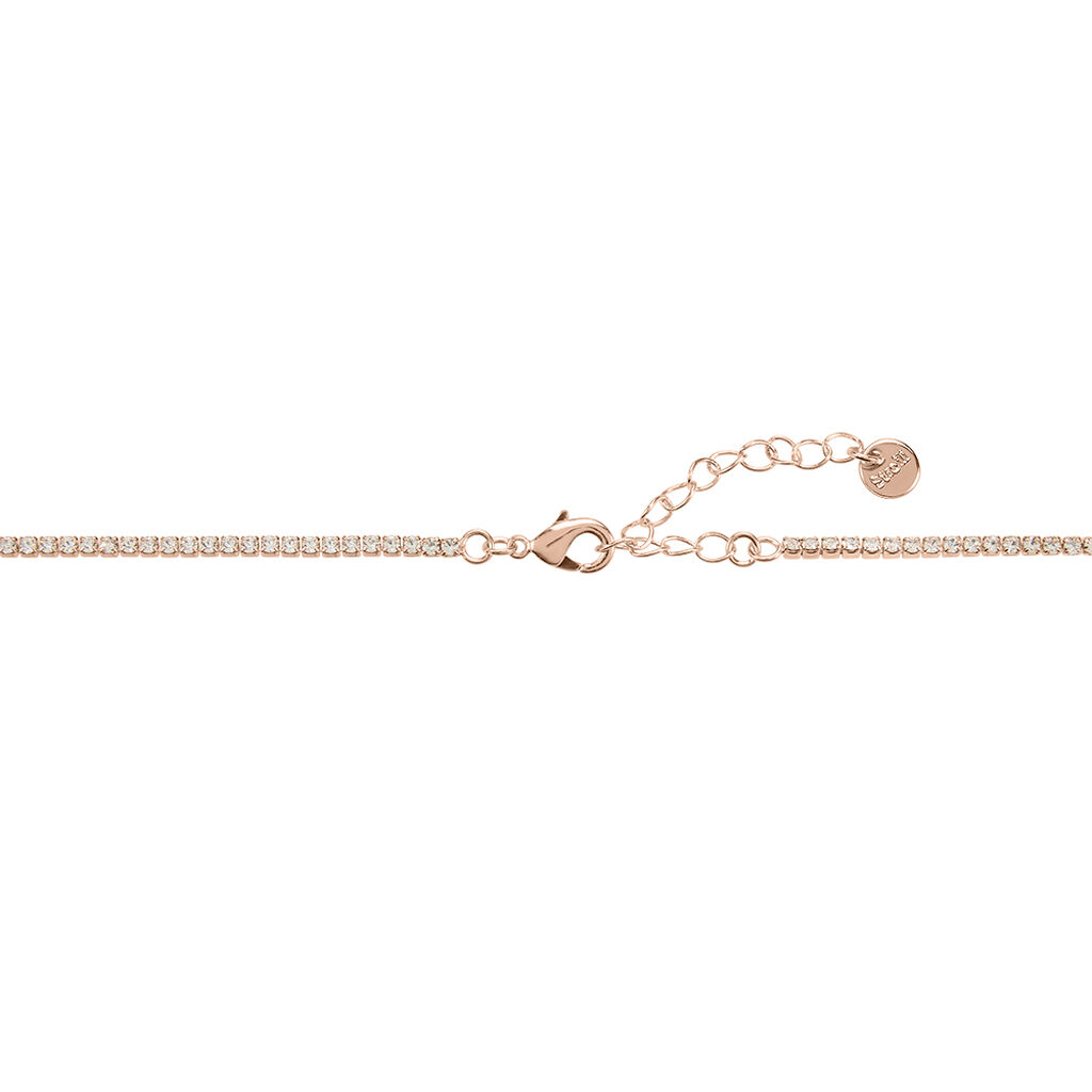 Collana Tennis Romantic Shine Metallo Rosa Cristallo - Collane Tennis Donna | Stroili
