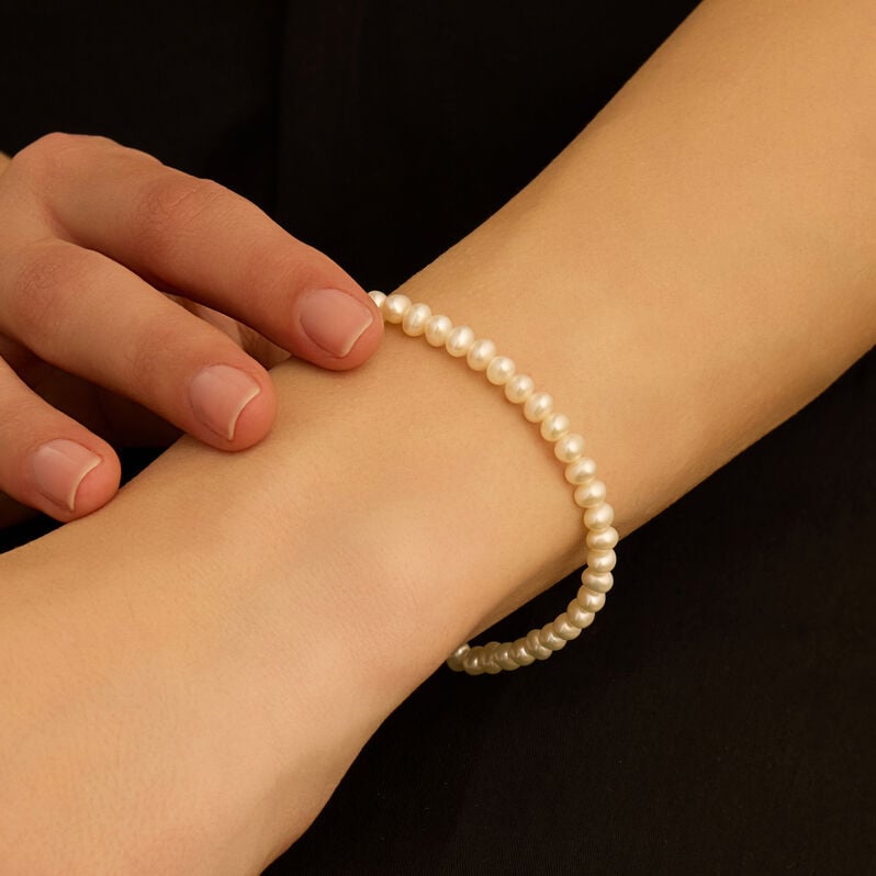 Bracciale Gabrielle Oro Bianco Perla D'Acqua Dolce - Bracciali Donna | Stroili