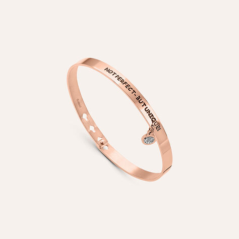 Bangle Lady Message Acciaio Rosa Cristallo - Bracciali Rigidi Donna | Stroili