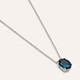 Collana Punto Luce Am&eacute;lie Oro Bianco Topazio Cubic Zirconia