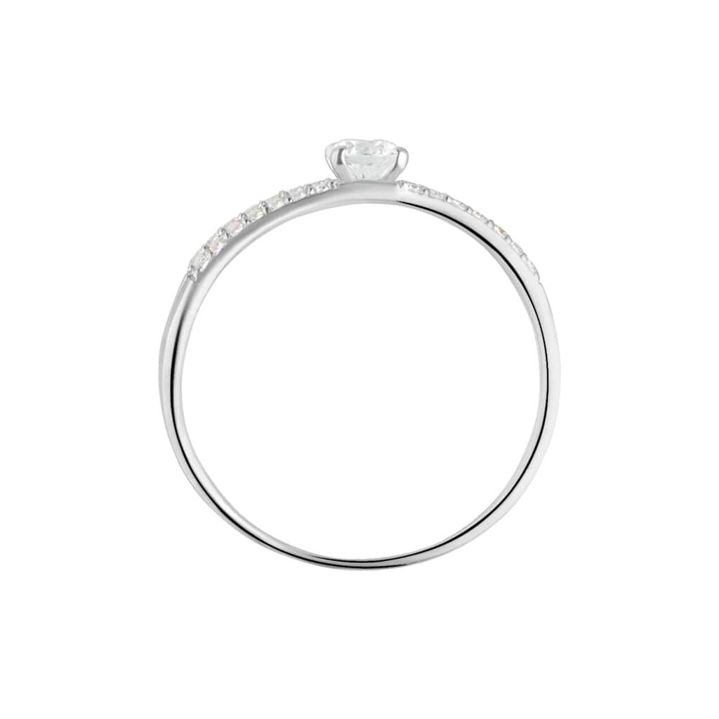 Anello Solitario Claire Oro Bianco Cubic Zirconia - Anelli con Pietre Donna | Stroili