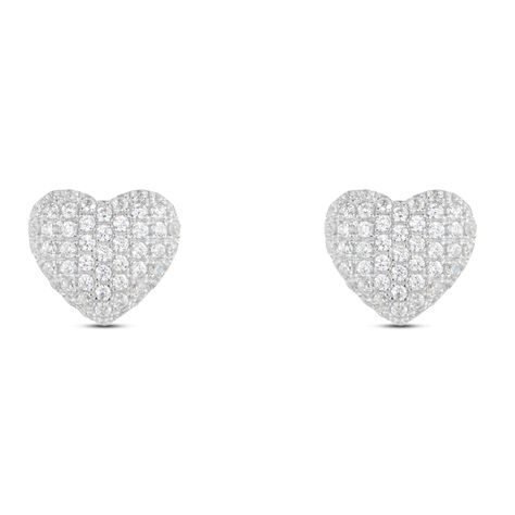 Orecchini Lobo Claire Oro Bianco Cubic Zirconia - Orecchini a Lobo Donna | Stroili