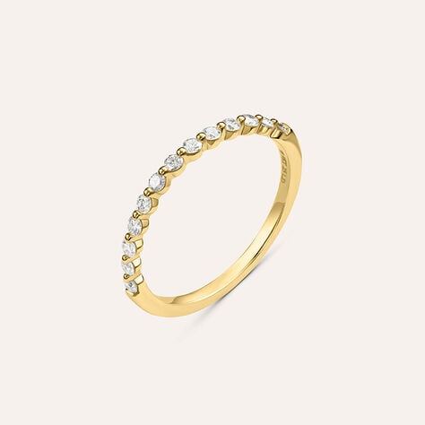 Anello Semi-eternity Diamade Glam Oro Giallo Diamante Lab-Grown - Anelli con Pietre Donna | Stroili