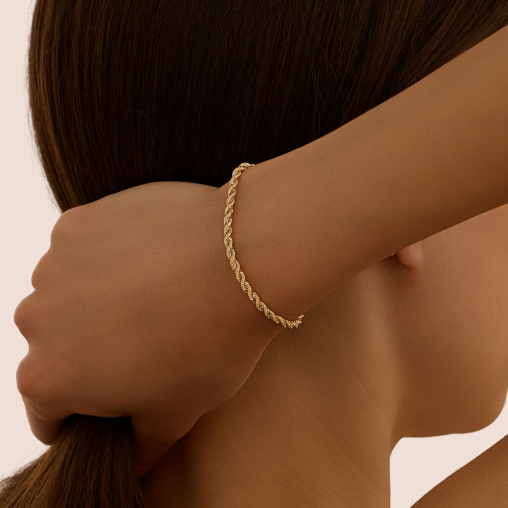 Bracciale Catena Colette Oro Bicolore Giallo / Bianco