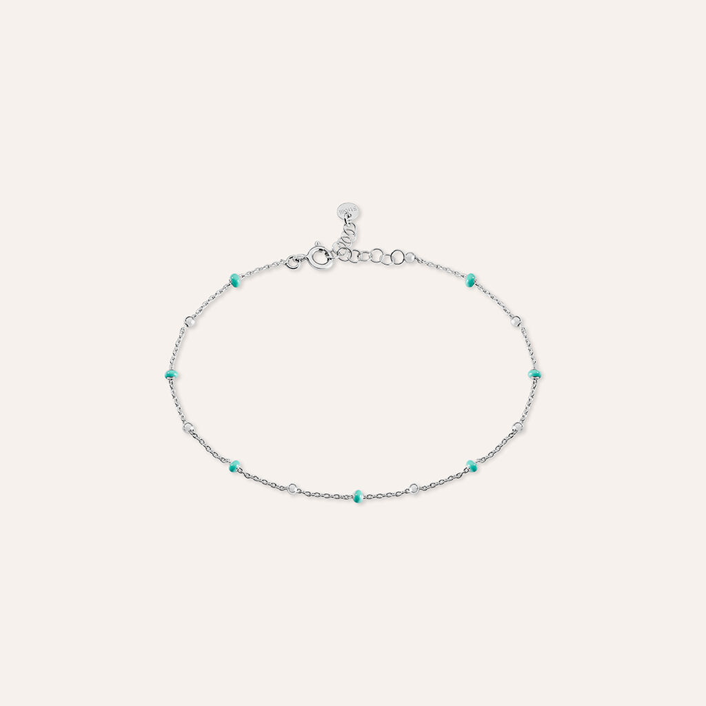 Cavigliera Silver Collection Argento Rodiato Pietra sintetica