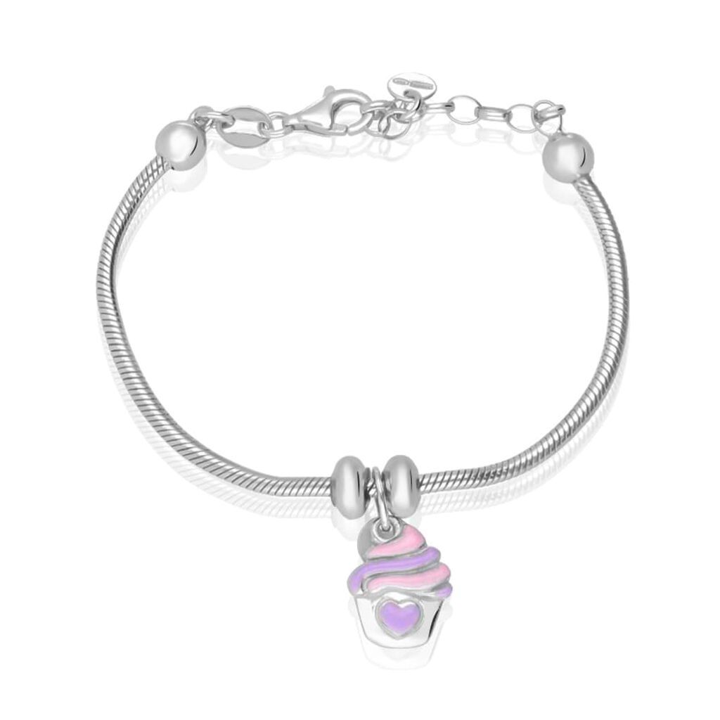 Charm in argento rodiato cupcake - Charms Donna | Stroili