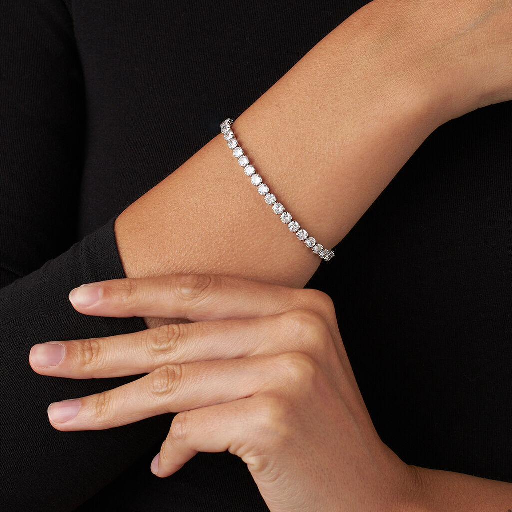 Bracciale Tennis Romantic Shine Metallo Cristallo - Bracciali Tennis Donna | Stroili