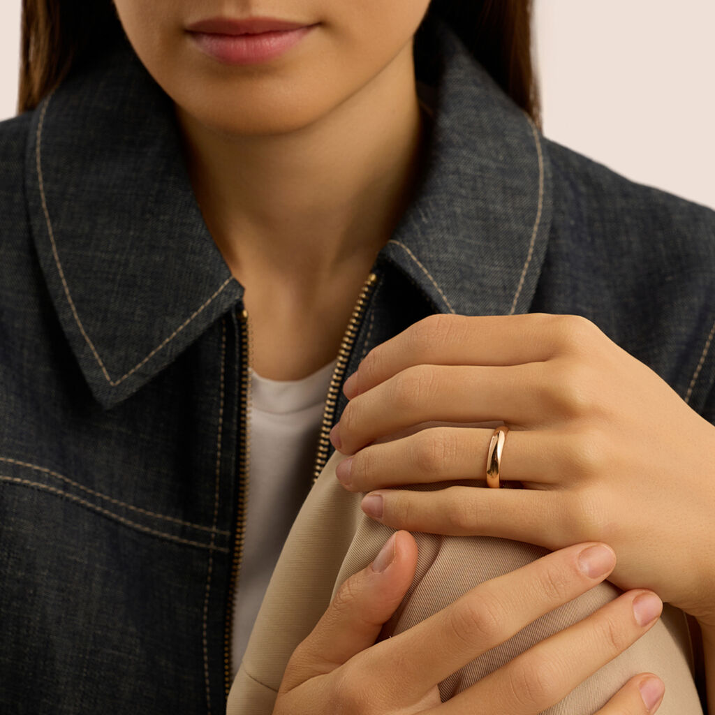 Fede Mantovana 4 mm Oro Rosa