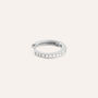 Mono Orecchino A Cerchio Gentleman Argento Rodiato Cubic Zirconia