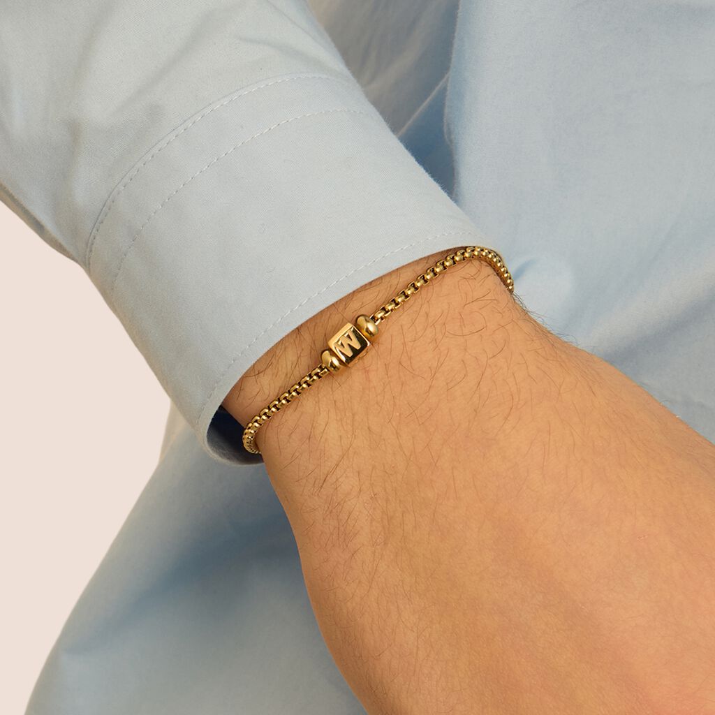 Bead Essential Code Acciaio Dorato