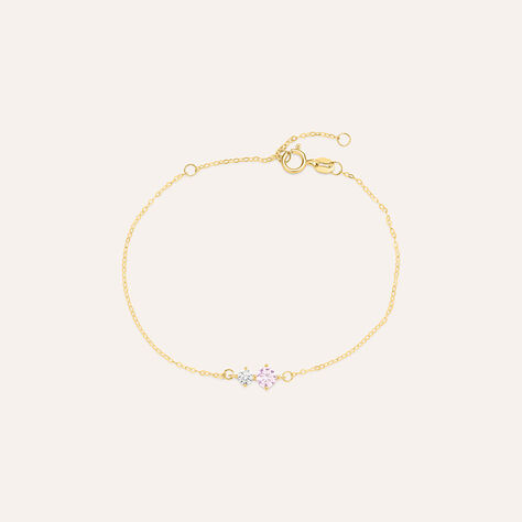 Bracciale Doppio Punto Luce Claire Oro Giallo Cubic Zirconia - Bracciali Amicizia Donna | Stroili