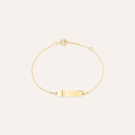Bracciale Con Targhetta Religious Gold Oro Giallo - Bracciali Bambino | Stroili