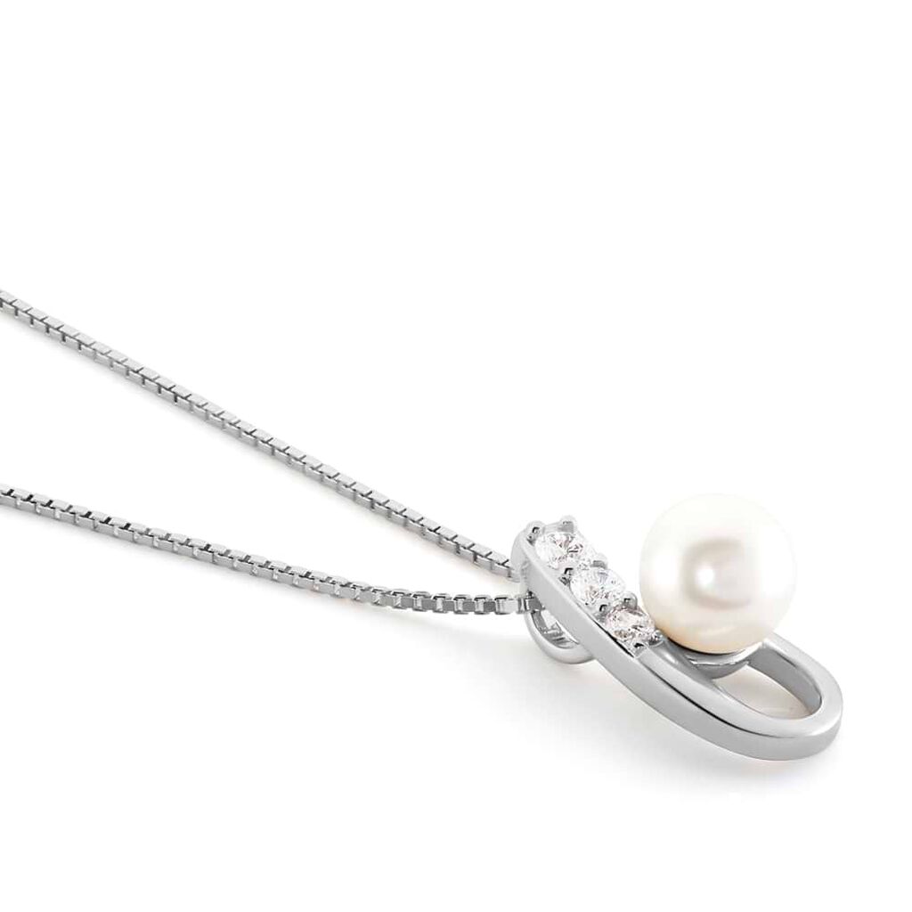 Collana Silver Pearls Argento Rodiato Perla sintentica Cubic Zirconia - Collane Donna | Stroili