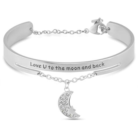 Bangle Lady Message Acciaio Cristallo - Bracciali Rigidi Donna | Stroili