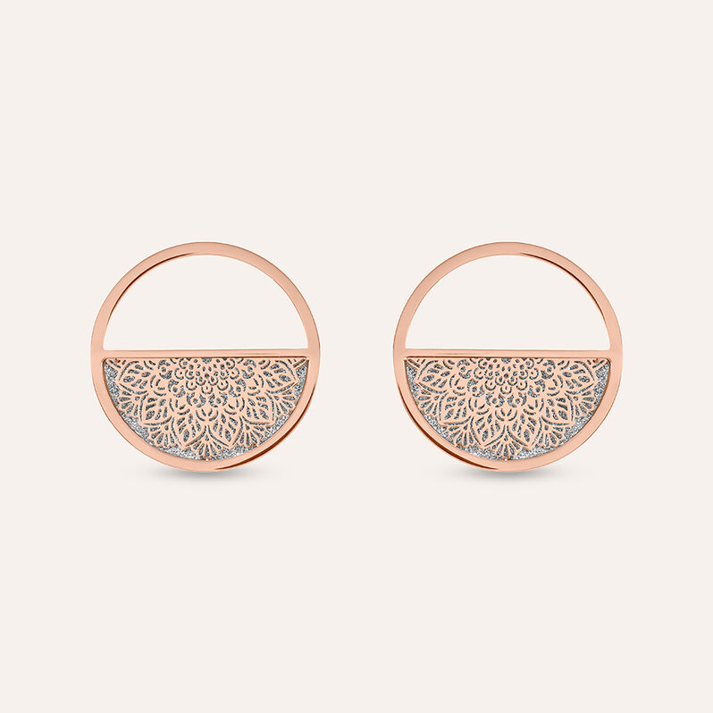 Orecchini Lobo Aura Acciaio Rosa - Orecchini a Lobo Donna | Stroili