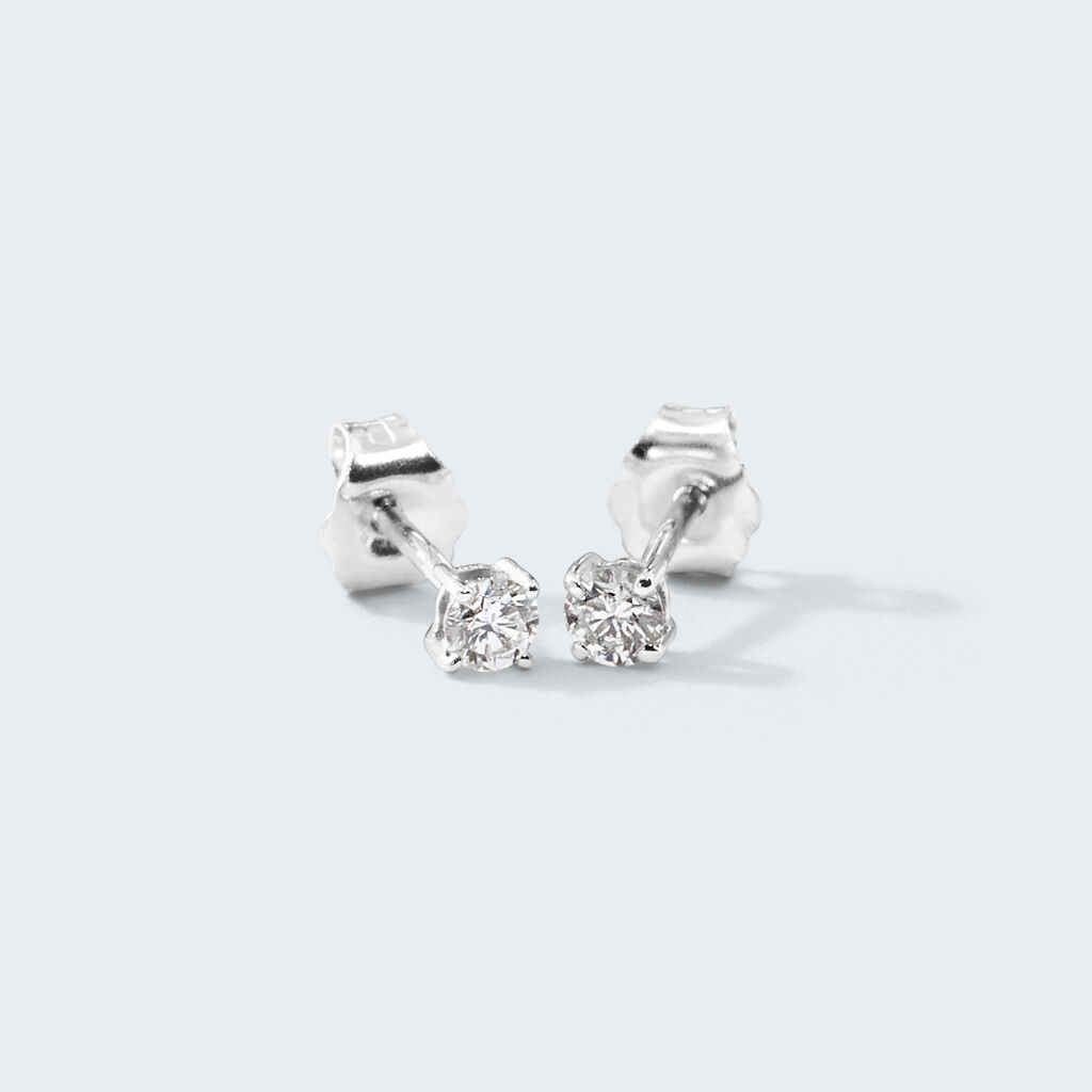 Orecchini Lobo Punto Luce Firmamenti Oro Bianco Diamante - Orecchini a Lobo Donna | Stroili