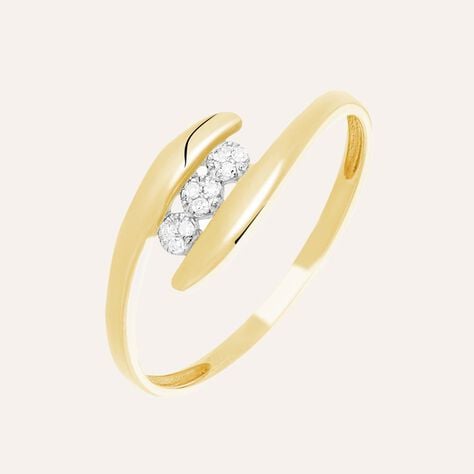 Anello Trilogy Sophia Oro Giallo Diamante - Anelli con Pietre Donna | Stroili