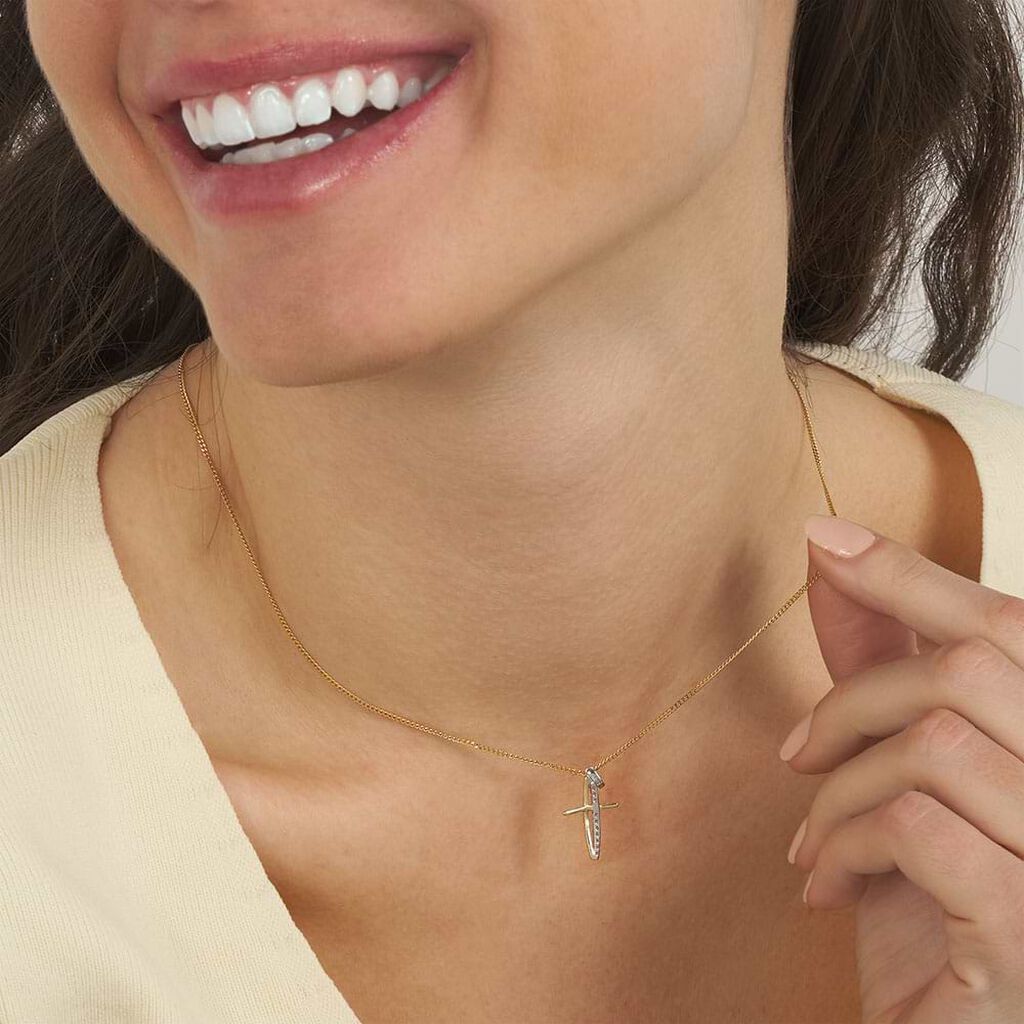Pendente Holy Oro Bicolore Cubic Zirconia - Ciondoli Donna | Stroili