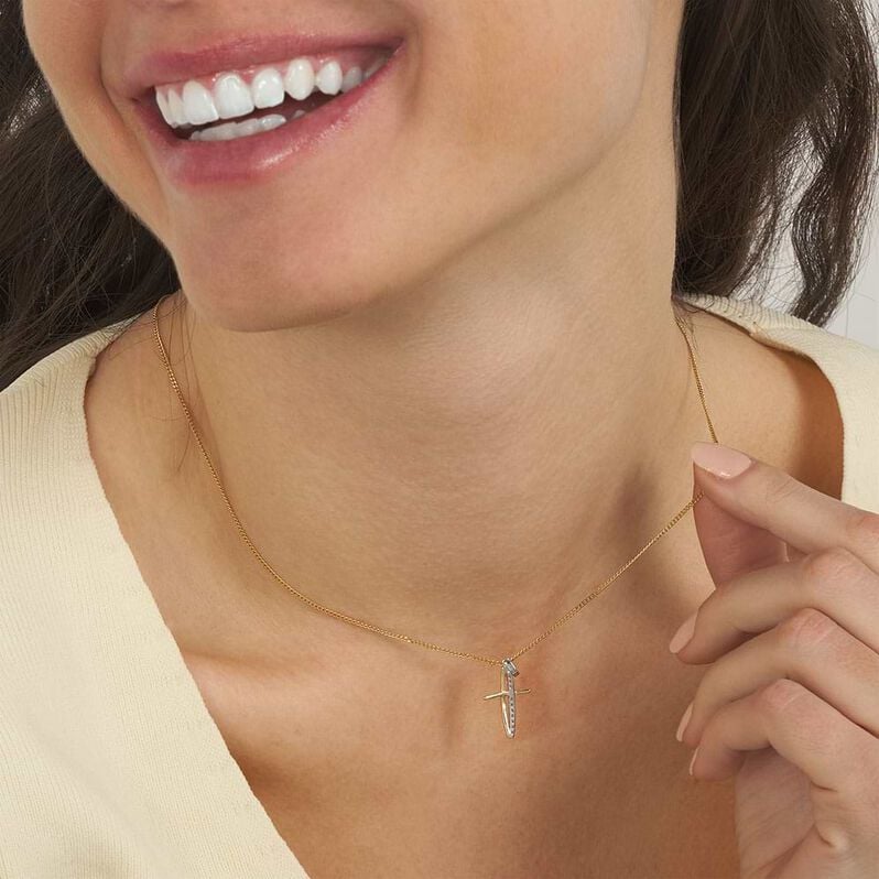 Pendente Holy Oro Bicolore Cubic Zirconia - Ciondoli Donna | Stroili