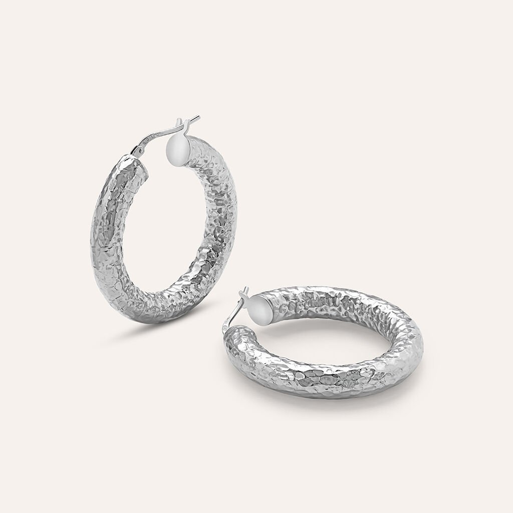 Orecchini A Cerchio Silver Collection Argento Rodiato - Gioielli Donna | Stroili