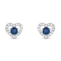 Orecchini Lobo Charlotte Oro Bianco Zaffiro Diamante
