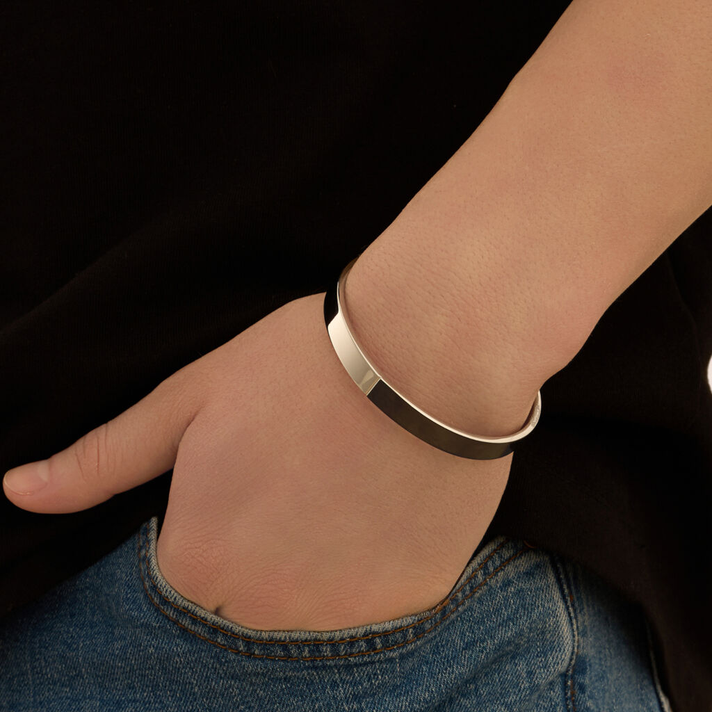 Bangle Man Code Acciaio Nero - Bracciali Rigidi Uomo | Stroili