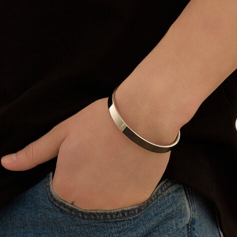 Bangle Man Code Acciaio Nero - Bracciali Rigidi Uomo | Stroili