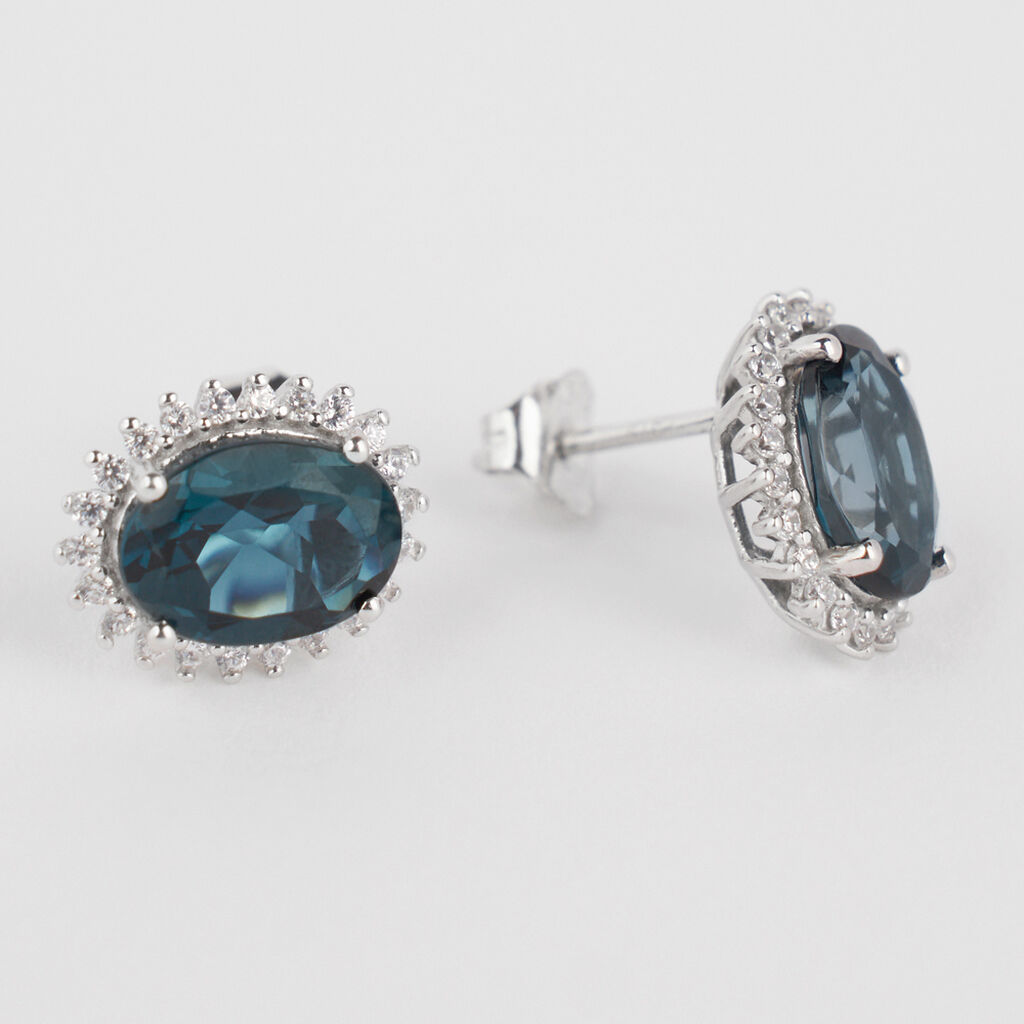Orecchini Lobo Amélie Oro Bianco Topazio Cubic Zirconia - Orecchini a Lobo Donna | Stroili