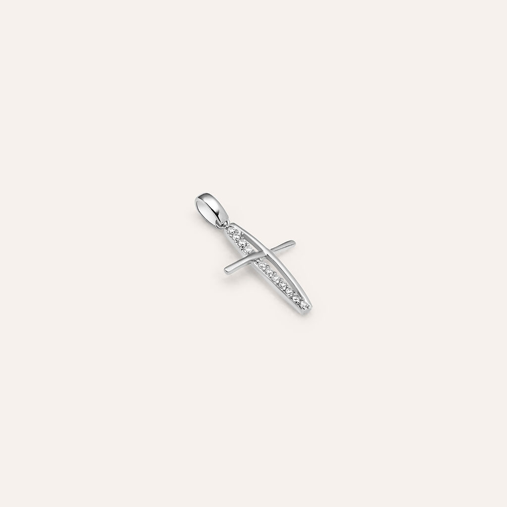 Pendente Holy Oro Bianco Cubic Zirconia - Ciondoli Donna | Stroili